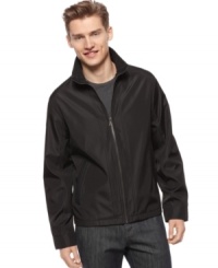Simple style is easy to come by with this lightweight jacket from Calvin Klein. Simple style is easy to come by with this lightweight jacket from Calvin Klein.