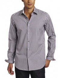 Robert Graham Men's Levi Satin Checks Regular Cuff, Black, 15 Robert Graham Men's Levi Satin Checks Regular Cuff, Black, 15