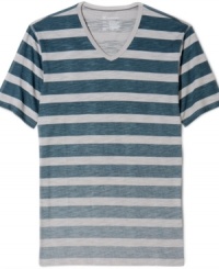 Fade out. A cool graphic treatment gives this INC International Concepts t-shirt a strong statement stripe. Fade out. A cool graphic treatment gives this INC International Concepts t-shirt a strong statement stripe.