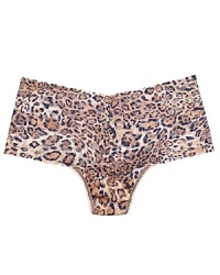 Go wild for Hanky Panky's original rise thong in a playful leopard print. Go wild for Hanky Panky's original rise thong in a playful leopard print.