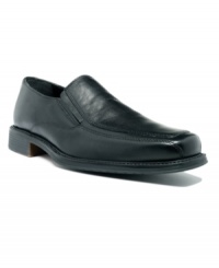 This pair of men's dress shoes is designed in a polished slip-on style, so these minimalist leather loafers for men from Bostonian take you straight from work week to weekend with versatile ease. This pair of men's dress shoes is designed in a polished slip-on style, so these minimalist leather loafers for men from Bostonian take you straight from work week to weekend with versatile ease.