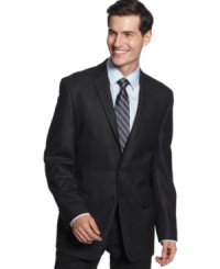 Always suiting up in solids? This plaid sport coat from Calvin Klein is a whole new pattern to follow. Always suiting up in solids? This plaid sport coat from Calvin Klein is a whole new pattern to follow.