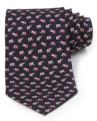 A luxurious piece that lies at the center of your dress wardrobe, this handsome tie from Salvatore Ferragamo is crafted in 100% Italian silk. A luxurious piece that lies at the center of your dress wardrobe, this handsome tie from Salvatore Ferragamo is crafted in 100% Italian silk.