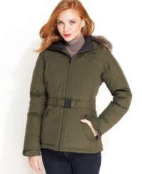 As chic on the city streets as it is on the slopes, The North Face's Greenland parka looks lovely and still takes warmth seriously: down fill provides cozy insulation. As chic on the city streets as it is on the slopes, The North Face's Greenland parka looks lovely and still takes warmth seriously: down fill provides cozy insulation.