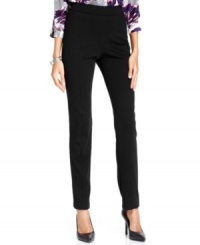 Balance out tunics or tuck in printed tops with JM Collection's ultra-versatile stretch knit pants. Balance out tunics or tuck in printed tops with JM Collection's ultra-versatile stretch knit pants.