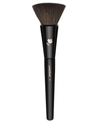 This versatile natural-bristled brush is the ideal partner to all blush products. The wide, flat bristled head precisely and evenly applies powder blush and cream-to-powder color. The improved quallity and slightly denser brush hairs allows for better powder pickup. How to use: For a blushing effect dip the flat end of the brush into the color. Tap off the excess. Smile and apply to apples of cheeks, blending up along the cheekbone toward the hairline. For a contouring effect dip the rim of brush into the color. Apply color directly under cheekbone. Use rim of blush to blend in color with short vertical strokes. This versatile natural-bristled brush is the ideal partner to all blush products. The wide, flat bristled head precisely and evenly applies powder blush and cream-to-powder color. The improved quallity and slightly denser brush hairs allows for better powder pickup. How to use: For a blushing effect dip the flat end of the brush into the color. Tap off the excess. Smile and apply to apples of cheeks, blending up along the cheekbone toward the hairline. For a contouring effect dip the rim of brush into the color. Apply color directly under cheekbone. Use rim of blush to blend in color with short vertical strokes.