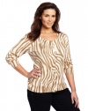 Lucky Brand Women's Plus-Size Zebra Print Cardigan