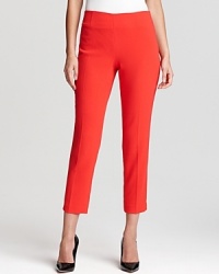 A revitalized take on a wardrobe classic, these Calvin Klein pants ignite your professional portfolio with a flaming shot of hue. Keep the silhouette strong with sleek heels. A revitalized take on a wardrobe classic, these Calvin Klein pants ignite your professional portfolio with a flaming shot of hue. Keep the silhouette strong with sleek heels.