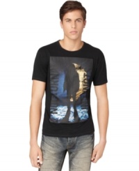 This Calvin Klein Jeans tee features a cool nocturnal themed graphic celebrating the night in style. This Calvin Klein Jeans tee features a cool nocturnal themed graphic celebrating the night in style.