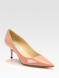An elegant point toe silhouette crafted in Italy of glossy patent leather. Self-covered heel, 2¾ (70mm)Patent leather upperPoint toeLeather lining and solePadded insoleMade in Italy An elegant point toe silhouette crafted in Italy of glossy patent leather. Self-covered heel, 2¾ (70mm)Patent leather upperPoint toeLeather lining and solePadded insoleMade in Italy