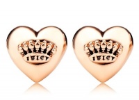 Juicy Couture Jewelry Puffed Heart Studs Rose Gold Juicy Couture Jewelry Puffed Heart Studs Rose Gold