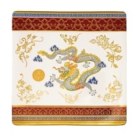 In celebration of 2012, the iconic dragon takes center stage in this limited edition contemporary collection. Vivid colors highlight rich oriental elements symbolizing good luck, a good future, success and prosperity. In celebration of 2012, the iconic dragon takes center stage in this limited edition contemporary collection. Vivid colors highlight rich oriental elements symbolizing good luck, a good future, success and prosperity.