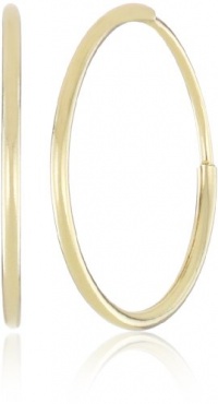 Duragold 14k Yellow Gold Endless Hoop Earrings, (0.45 Diameter) Duragold 14k Yellow Gold Endless Hoop Earrings, (0.45 Diameter)