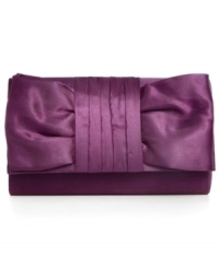 Perk up your basic black with a pretty pop of color, like this pleated purse from Jessica McClinktock. Satin-wrapped and sized-right for night, it's the ideal escort for any after-hours occasion. Perk up your basic black with a pretty pop of color, like this pleated purse from Jessica McClinktock. Satin-wrapped and sized-right for night, it's the ideal escort for any after-hours occasion.