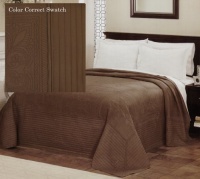 French Tile Chocolate Microfiber Full Bedspread