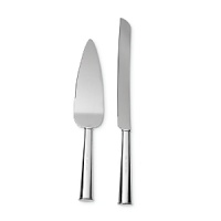 A perfect engagement or bridal shower gift, this two piece set features Mr & Mrs elegantly engraved into the cake knife and server's handles. A perfect engagement or bridal shower gift, this two piece set features Mr & Mrs elegantly engraved into the cake knife and server's handles.