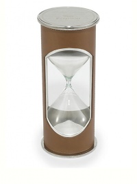 Elegant and whimsical, cased in supple saddle leather with beveled silver-plated brass trim. 8H X 3½LSilver-plated brass, sand and leatherImported Elegant and whimsical, cased in supple saddle leather with beveled silver-plated brass trim. 8H X 3½LSilver-plated brass, sand and leatherImported
