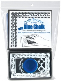 Hancy 4-Ounce Quilt Pounce Pad with Chalk Powder, Blue Hancy 4-Ounce Quilt Pounce Pad with Chalk Powder, Blue