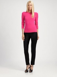 Plush, ultra-soft cashmere, knit with classic cables in a crewneck silhouette.Rib-knit crewneck, cuffs and hemAllover cablesCashmereDry cleanImportedModel shown is 5'10 (177cm) wearing US size Small. Plush, ultra-soft cashmere, knit with classic cables in a crewneck silhouette.Rib-knit crewneck, cuffs and hemAllover cablesCashmereDry cleanImportedModel shown is 5'10 (177cm) wearing US size Small.