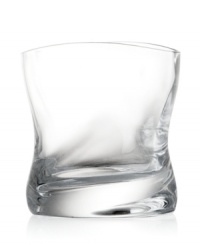 With a curved edge and heavy base, River double old-fashioned glasses flow and catch the light like water in luminous crystal from Nambe drinkware. With a curved edge and heavy base, River double old-fashioned glasses flow and catch the light like water in luminous crystal from Nambe drinkware.