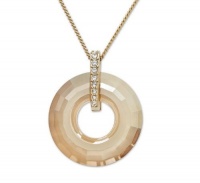 Swarovski Necklace, Gold-Tone Circular Crystal Pendant Swarovski Necklace, Gold-Tone Circular Crystal Pendant