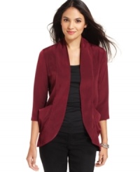 AGB's blazer is extra contemporary with its open-front style and sleek, slouchy fit. AGB's blazer is extra contemporary with its open-front style and sleek, slouchy fit.