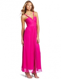 BCBGMAXAZRIA Women's Hall Long Strap Detail Gown