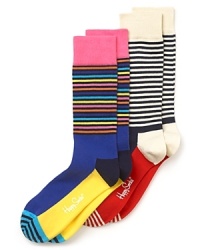 Pulling on this lively Happy Socks half crew design will make your morning. Pulling on this lively Happy Socks half crew design will make your morning.