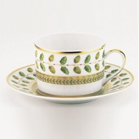 Inspired by designs from the Empire period, Constance is composed of a fresh composition that renders it a timeless classic. Elegantly outlined in gold, acorns and oak leaves, symbolizing strength and longevity, accent its delicate watercolor palette of greens. Inspired by designs from the Empire period, Constance is composed of a fresh composition that renders it a timeless classic. Elegantly outlined in gold, acorns and oak leaves, symbolizing strength and longevity, accent its delicate watercolor palette of greens.