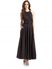 THE LOOKAsymmetrical pleating through bustGently pleated waistbandSleevelessConcealed back zip with hook-and-eye closurePleated skirtTHE FITAbout 57 from shoulder to hemTHE MATERIALSilkCARE & ORIGINDry cleanImportedModel shown is 5'11 (180cm) wearing US size 4. THE LOOKAsymmetrical pleating through bustGently pleated waistbandSleevelessConcealed back zip with hook-and-eye closurePleated skirtTHE FITAbout 57 from shoulder to hemTHE MATERIALSilkCARE & ORIGINDry cleanImportedModel shown is 5'11 (180cm) wearing US size 4.