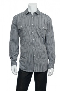 American Rag Men's Gray Vertical Striped Button Down Shirt American Rag Men's Gray Vertical Striped Button Down Shirt