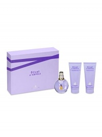 To pay tribute to modern Love, Lanvin Parfums introduces this elegant Eclat d'Arpege gift set featuring a 3.3 oz. Eau de Parfum, 3.3 oz. Perfumed Body Lotion and 3.3 oz. Perfumed Shower Gel. 