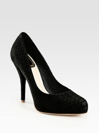 Divine python-print and a hidden platform embolden this timeless leather silhouette. Self-covered heel, 4¼ (110mm) Hidden platform, ½ (15mm) Compares to a 3¾ heel (95mm) Python-print leather upper Leather lining Buffed leather sole Padded insole Made in ItalyOUR FIT MODEL RECOMMENDS ordering one size up as this style runs small. Divine python-print and a hidden platform embolden this timeless leather silhouette. Self-covered heel, 4¼ (110mm) Hidden platform, ½ (15mm) Compares to a 3¾ heel (95mm) Python-print leather upper Leather lining Buffed leather sole Padded insole Made in ItalyOUR FIT MODEL RECOMMENDS ordering one size up as this style runs small.