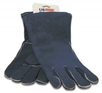 US Forge 400 Welding Gloves Lined Leather, Blue US Forge 400 Welding Gloves Lined Leather, Blue