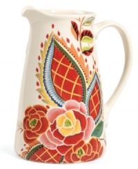 Ensure water, lemonade and iced tea are always served fresh with the Rose Print pitcher. A perfect complement to the vibrant dinnerware pattern from Vida by Espana. Ensure water, lemonade and iced tea are always served fresh with the Rose Print pitcher. A perfect complement to the vibrant dinnerware pattern from Vida by Espana.