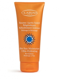After Sun Moisturizer Ultra Hydrating. An intensely rehydrating and nourishing moisturizer for the body that regenerates and repairs sun-parched skin while promoting a longer-lasting tan. 7 oz. After Sun Moisturizer Ultra Hydrating. An intensely rehydrating and nourishing moisturizer for the body that regenerates and repairs sun-parched skin while promoting a longer-lasting tan. 7 oz.