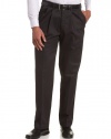 Haggar Men's Work To Weekend Expandable Waist Pleated Twill Pant