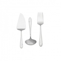 Waterford Ballet Ribbon 18/10 Stainless Steel 3-Piece Flatware Serving Set Waterford Ballet Ribbon 18/10 Stainless Steel 3-Piece Flatware Serving Set