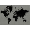 Pyramid World Map Contemporary Poster Print