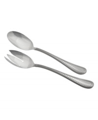 Echoing the elegant details of a wedding dress, these Grosgrain salad servers from Vera Wang marry clean lines in lavish silver plate with ribbon-inspired trim. Echoing the elegant details of a wedding dress, these Grosgrain salad servers from Vera Wang marry clean lines in lavish silver plate with ribbon-inspired trim.