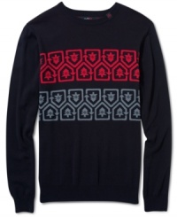 From holiday parties to hanging by the fireplace, this LRG sweater will keep you looking stylish this season. From holiday parties to hanging by the fireplace, this LRG sweater will keep you looking stylish this season.