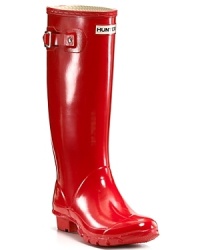 Classic Hunter Boots Huntress in glossy rubber--a sleek rainy day essential with dapper buckle and ample room.. Classic Hunter Boots Huntress in glossy rubber--a sleek rainy day essential with dapper buckle and ample room..
