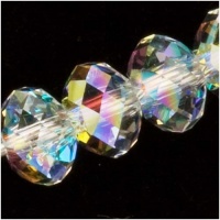 SWAROVSKI ELEMENTS Crystal Rondelle Beads #5040 4mm Crystal AB (12) SWAROVSKI ELEMENTS Crystal Rondelle Beads #5040 4mm Crystal AB (12)