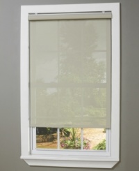 Enjoy the view while keeping harmful rays at bay. Both durable and convenient, this cordless sunscreen roller shade from Home Basics works well with any decor. Enjoy the view while keeping harmful rays at bay. Both durable and convenient, this cordless sunscreen roller shade from Home Basics works well with any decor.