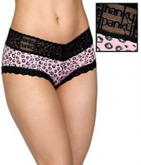 Hanky Panky Pink Kitten Print Logo To Go V-Front Boyshorts, M, Pink / Black Hanky Panky Pink Kitten Print Logo To Go V-Front Boyshorts, M, Pink / Black
