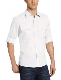Calvin Klein Sportswear Men's Long Sleeve PD Slub Voile CL Calvin Klein Sportswear Men's Long Sleeve PD Slub Voile CL