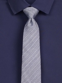 Diagonal striped herringbone tie rendered in an elegant blend of superior Italian wool and silk.About 3 wide68% wool/32% silkDry cleanMade in USA Diagonal striped herringbone tie rendered in an elegant blend of superior Italian wool and silk.About 3 wide68% wool/32% silkDry cleanMade in USA