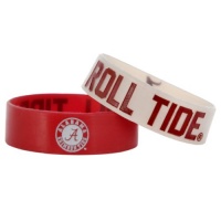 NCAA Alabama Crimson Tide Bulky Bandz Bracelet 2-Pack NCAA Alabama Crimson Tide Bulky Bandz Bracelet 2-Pack