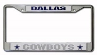 NFL Dallas Cowboys Chrome Licensed Plate Frame NFL Dallas Cowboys Chrome Licensed Plate Frame