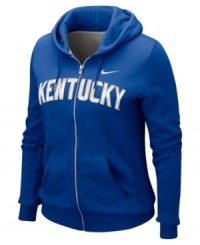 Spread the spirit and cheer on your favorite team with this NCAA Kentucky Wildcats hoodie from Nike. Spread the spirit and cheer on your favorite team with this NCAA Kentucky Wildcats hoodie from Nike.